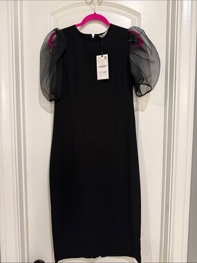 zara empire waist dress Zara ZARA Empire Waist Mint Green Romantic Floral Satin Dress XS
